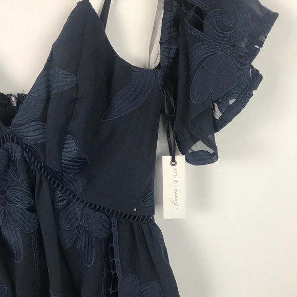 NWT Lovers + Friends Floral Wishful Mini Dress in Navy Size XS - Picture 8 of 12